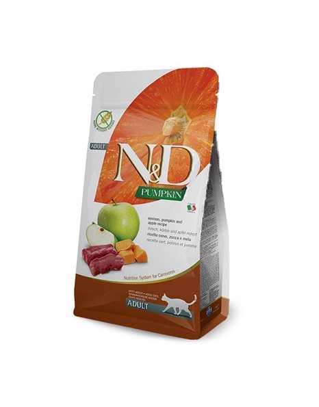 N&D Grain Free Pumpkin Venison & Apple Adult Cat 1,5kg